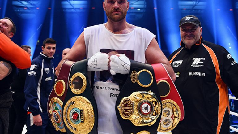Tyson Fury named RING Fighter of the Year for 2015