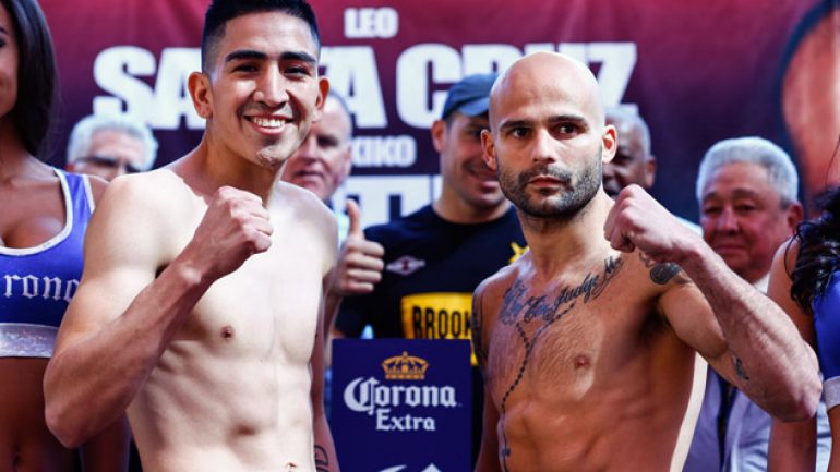 Leo Santa Cruz-Kiko Martinez weigh-in results and photos