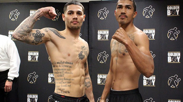 Final bout sheet with weights: Perez-Honorio LA Fight Club