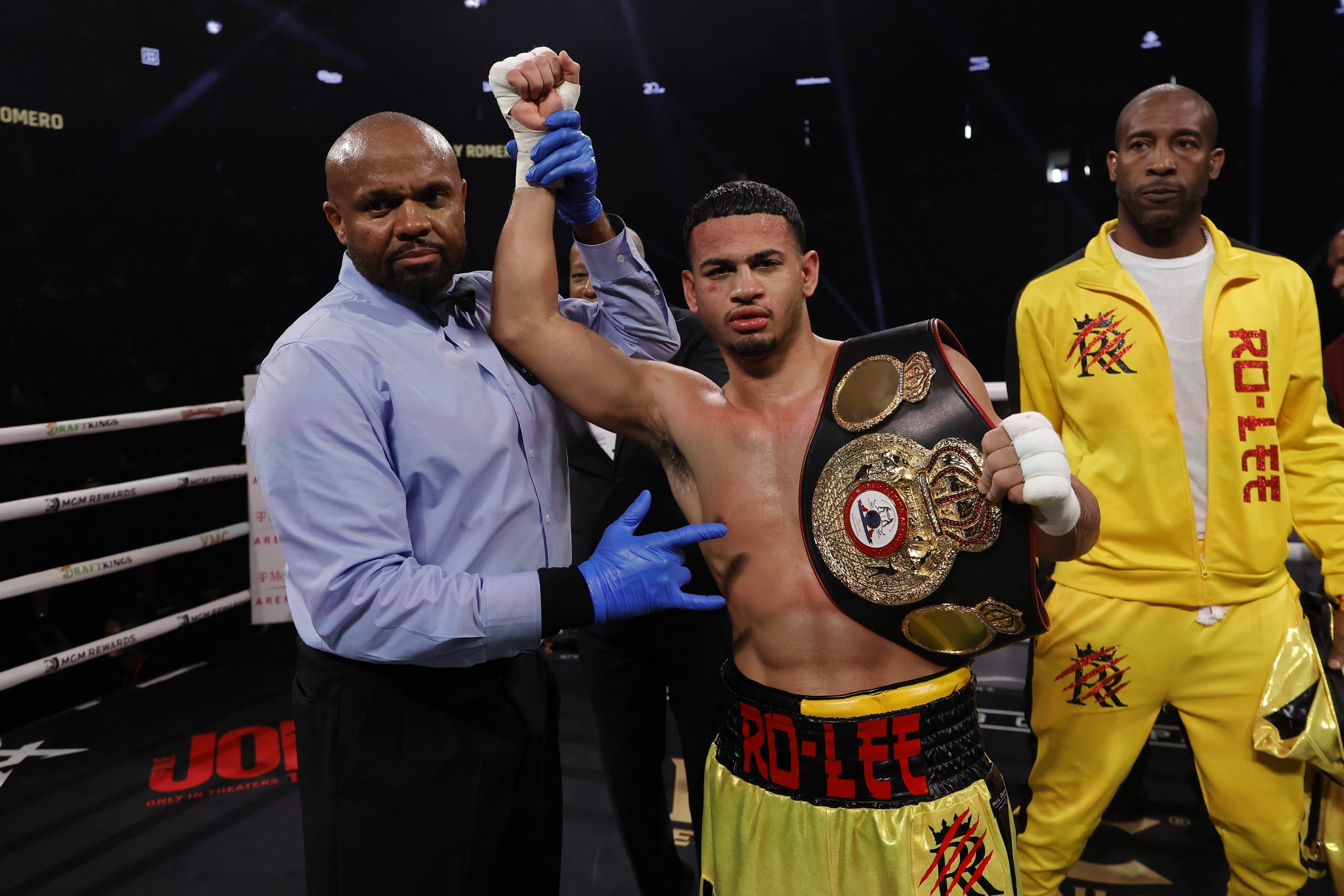 Rolly Romero celebrates a successful comeback with a 10-round decision victory over Manuel Jaimes